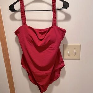 Andie Women’s One Piece Zuma Swimsuit Crimson Long Torso Size XLT